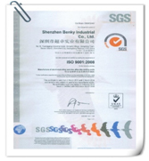 通過SGS認證，取得ISO9001認證證書
